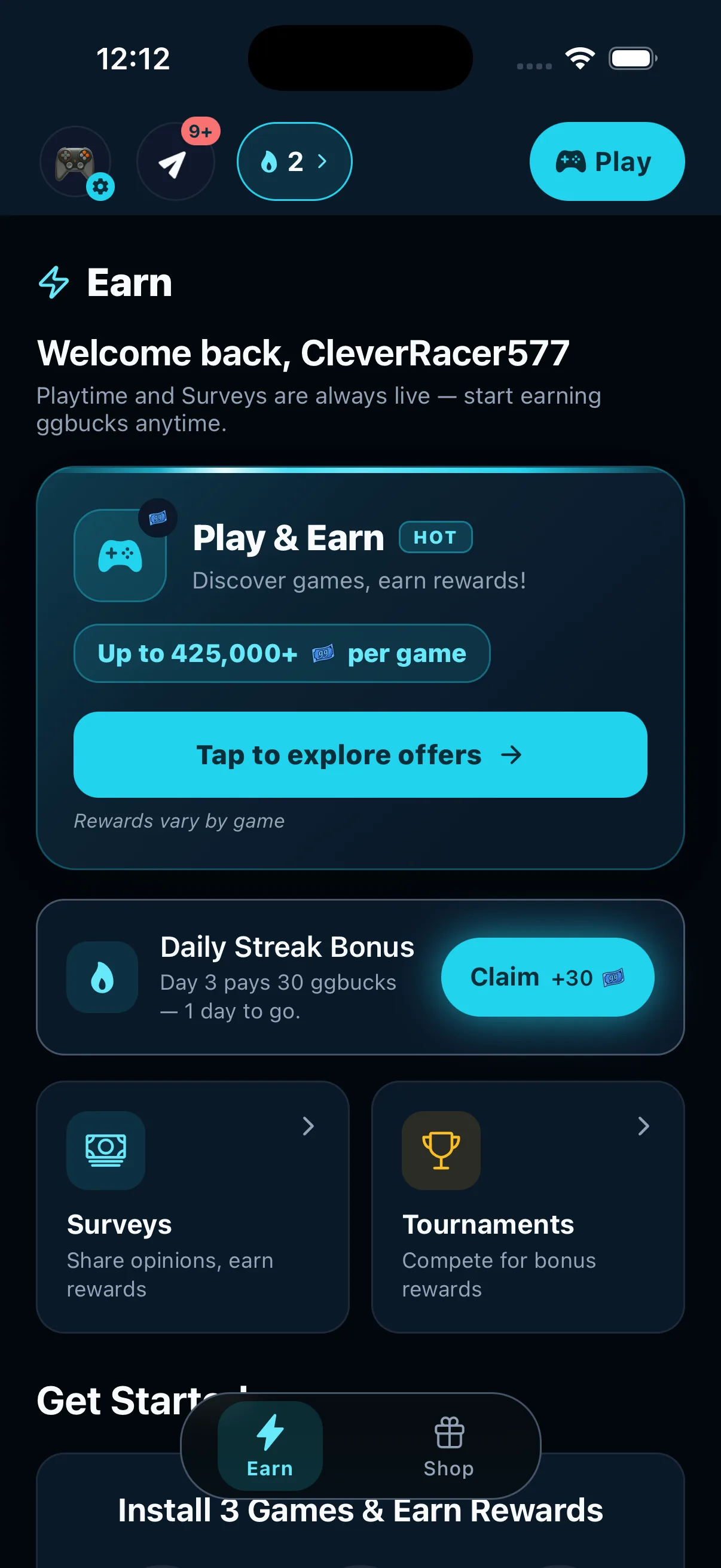 Play games. Get paid.